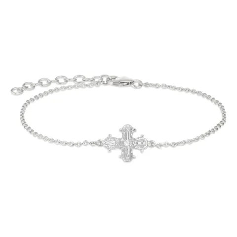 12 x 10,5 mm dagmarkruis ankerarmband in zilver