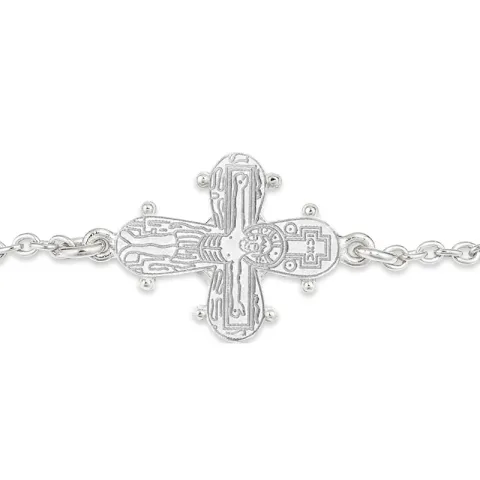 12 x 10,5 mm dagmarkruis ankerarmband in zilver