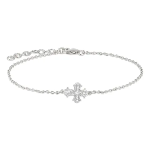 10 x 8,5 mm dagmarkruis armband in zilver