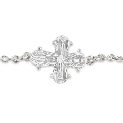 10 x 8,5 mm dagmarkruis armband in zilver