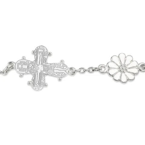 12 x 10,5 mm dagmarkruis armband in zilver