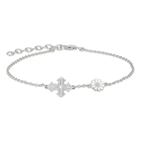 10 x 8,5 mm dagmarkruis armband in zilver