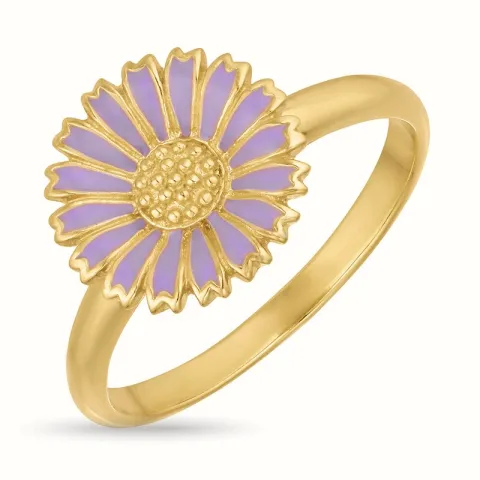 11 mm margriet paarse ring in verguld sterlingzilver - Marie