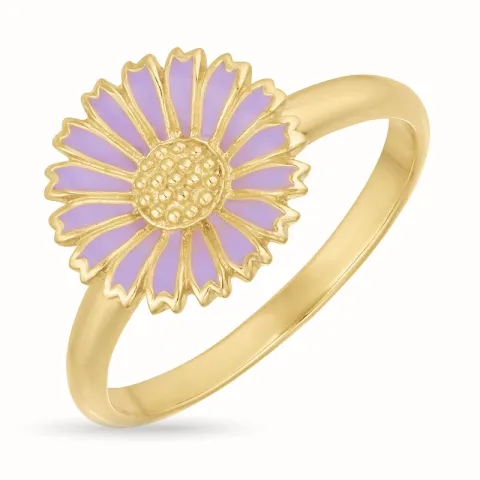11 mm margriet paarse ring in verguld sterlingzilver - Marie