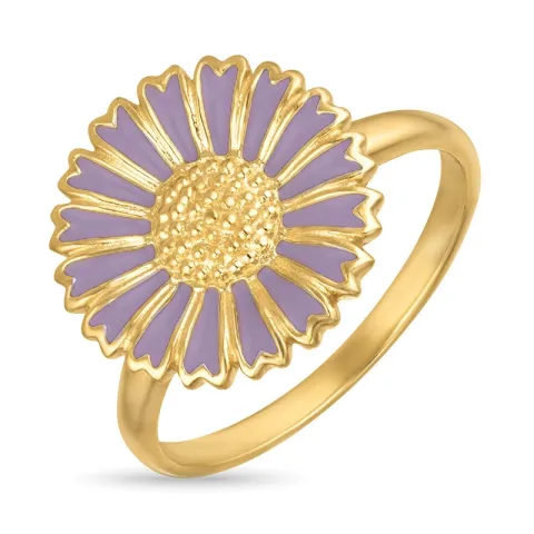 14 mm margriet paarse ring in verguld sterlingzilver - Marie