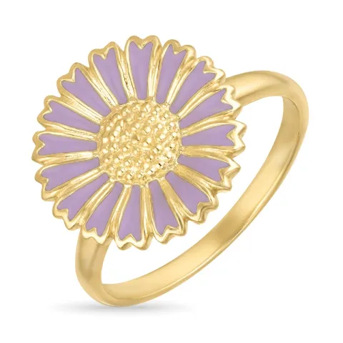 14 mm margriet paarse ring in verguld sterlingzilver - Marie