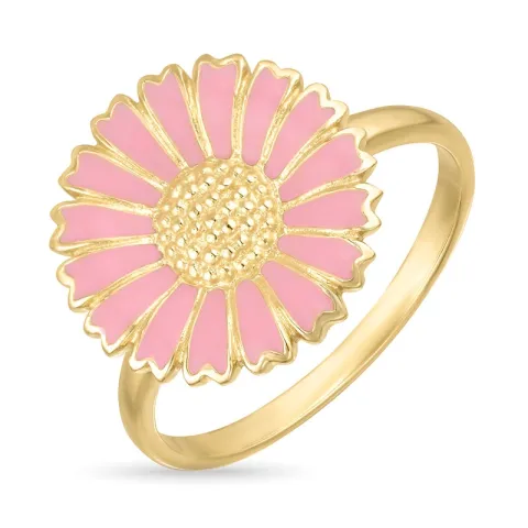 14 mm margriet pink ring in verguld sterlingzilver - Marie