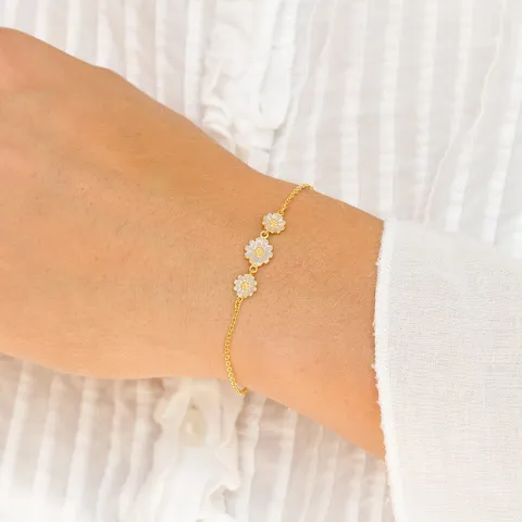margriet paarse armband in verguld sterlingzilver - Maggie