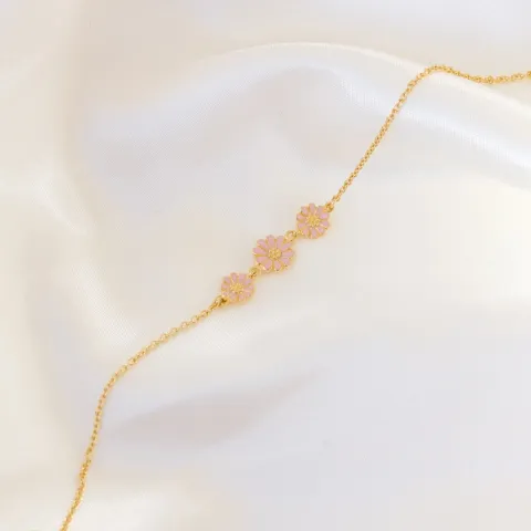 margriet roze armband in verguld sterlingzilver - Maggie