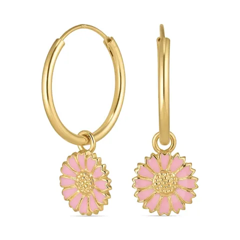 margriet pink creool in verguld zilver - Marie