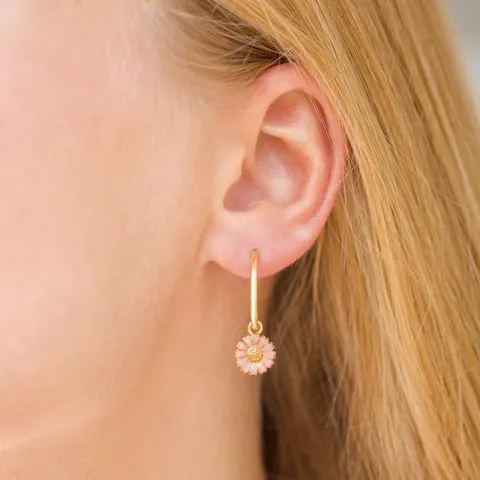 margriet pink creool in verguld zilver - Marie
