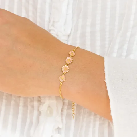 margriet pink armband in verguld sterlingzilver - Maggie