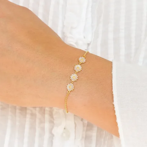 margriet paarse armband in verguld sterlingzilver - Maggie