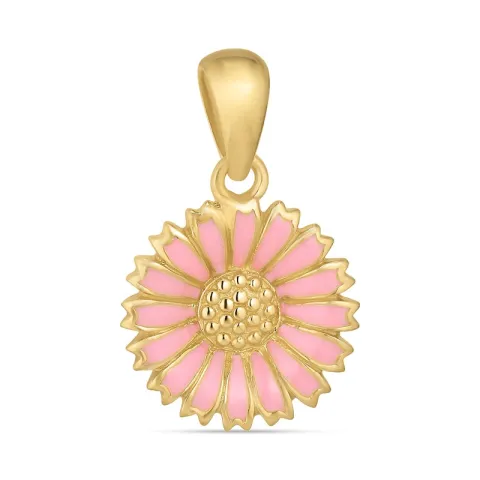 11,5 mm margriet pink hanger in verguld sterlingzilver - Marie