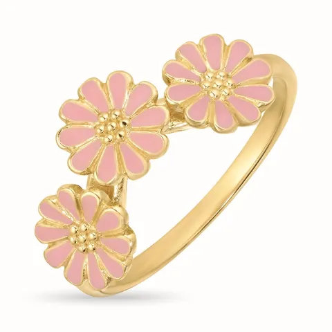 margriet roze ring in verguld sterlingzilver - Maggie