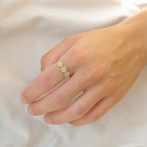 margriet paarse ring in verguld sterlingzilver - Maggie