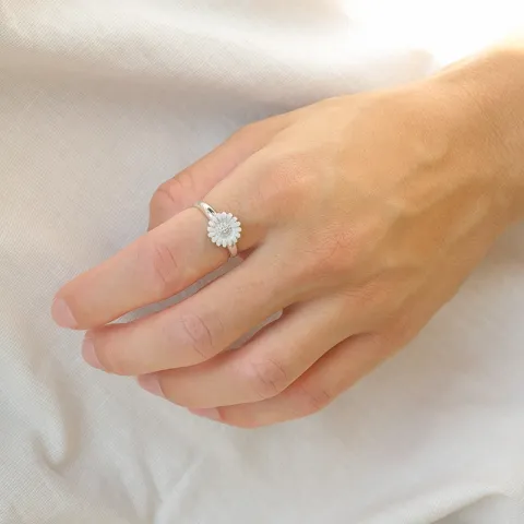 10 mm margriet ring in zilver - Matilda