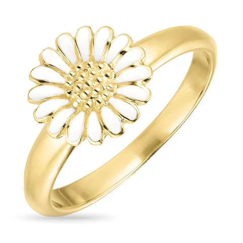 10 mm margriet ring in verguld sterlingzilver - Matilda