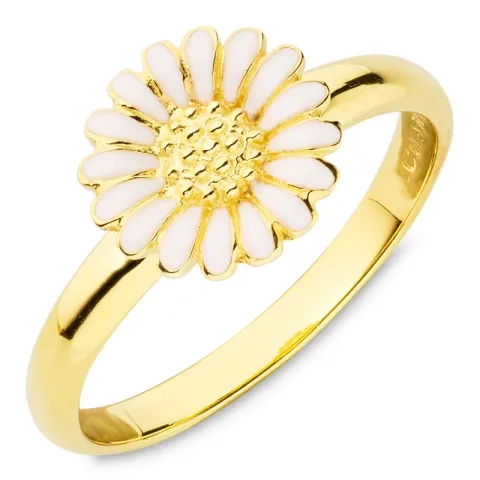 10 mm margriet ring in verguld sterlingzilver - Matilda