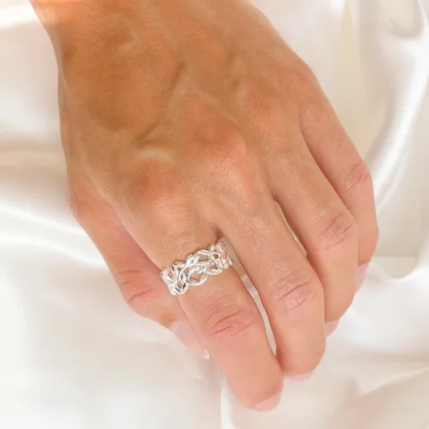 blad ring in zilver