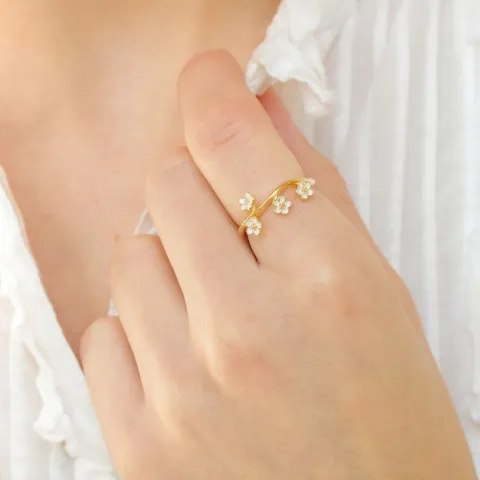 margriet ring in verguld sterlingzilver - Majse