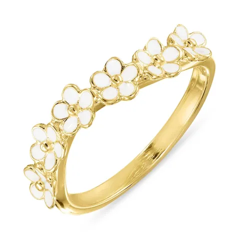 margriet witte ring in verguld sterlingzilver - Majse