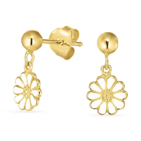 8 mm margriet oorsteker in verguld sterlingzilver - Maggie