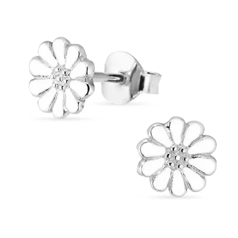 6,5 mm margriet oorsteker in zilver - Maggie