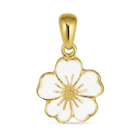 11 mm vergeet-mij-nietje hanger in verguld sterlingzilver