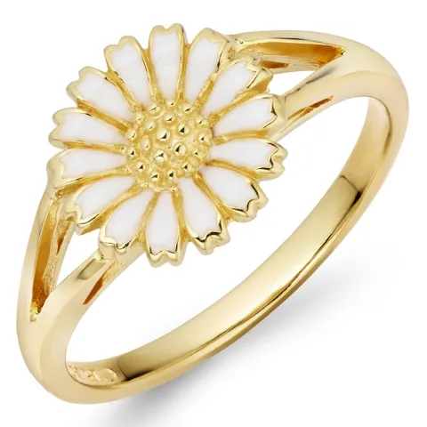 10 mm margriet ring in verguld sterlingzilver - Marie