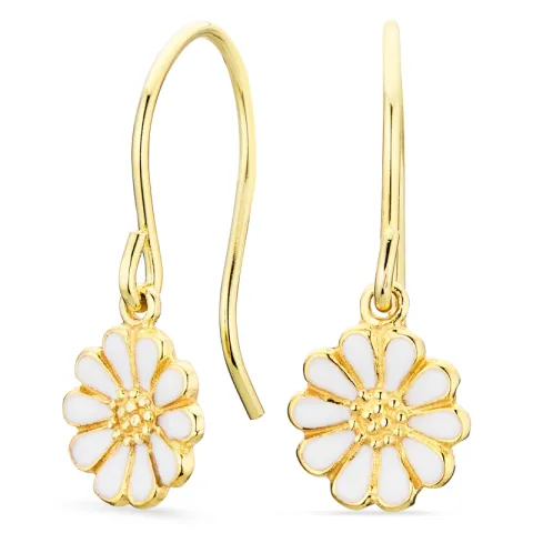 margriet oorbellen in verguld zilver