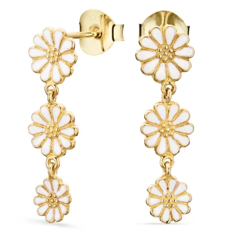 margriet oorbellen in verguld zilver - Maggie