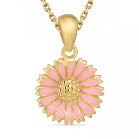 margriet pink ketting in verguld sterlingzilver met hanger in verguld sterlingzilver - Marie