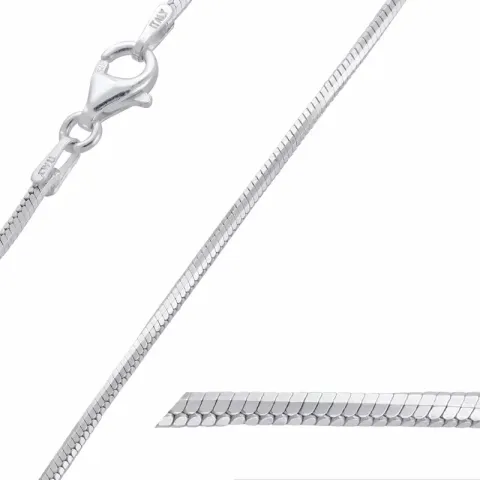 kaart slangenketting in zilver 38 cm x 1,4 mm