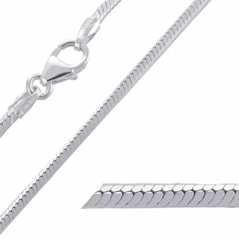 Slangenketting in zilver 42 cm x 1,6 mm