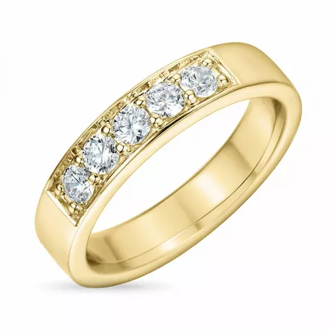 diamant mémoire ring in 14 karaat goud 0,50 ct