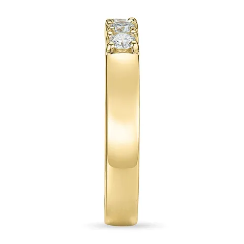 campagne - mémoire ring in 14 karaat goud 5 x 0,07 ct