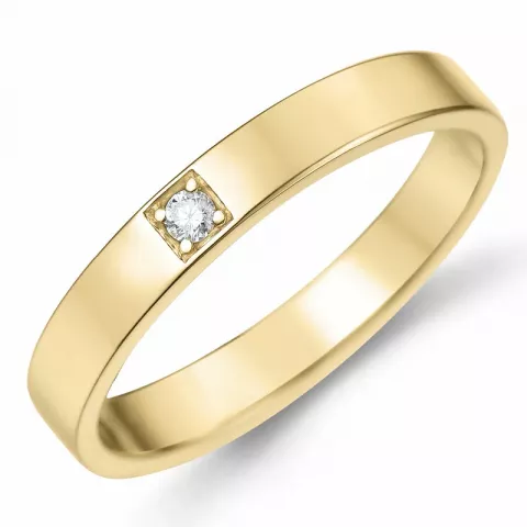 diamant mémoire ring in 14 karaat goud 0,03 ct