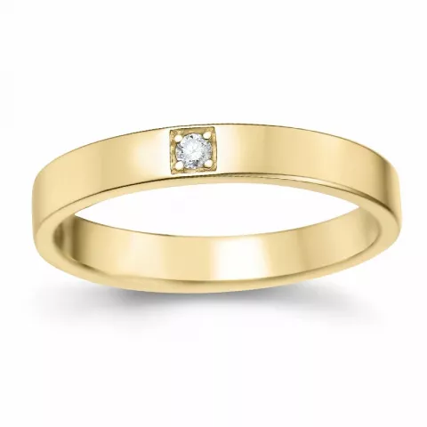 diamant mémoire ring in 14 karaat goud 0,03 ct
