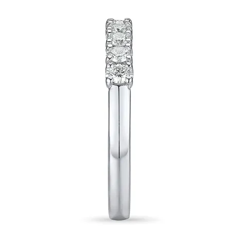 diamant mémoire ring in 14 karaat witgoud 0,21 ct