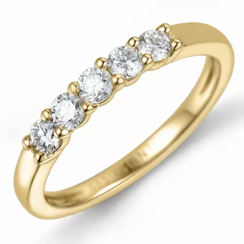 Diamant mémoire ring in 14 karaat goud 0,33 ct