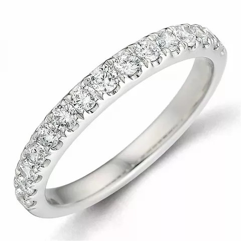 Diamant mémoire ring in 14 karaat witgoud 0,49 ct