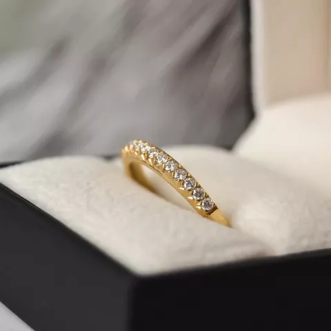Diamant mémoire ring in 14 karaat goud 0,25 ct