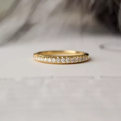 Diamant mémoire ring in 14 karaat goud 0,25 ct