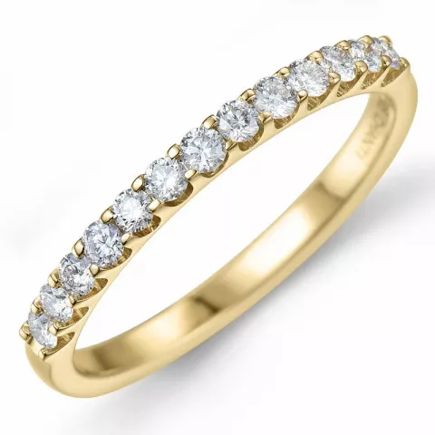 Diamant mémoire ring in 14 karaat goud 0,36 ct