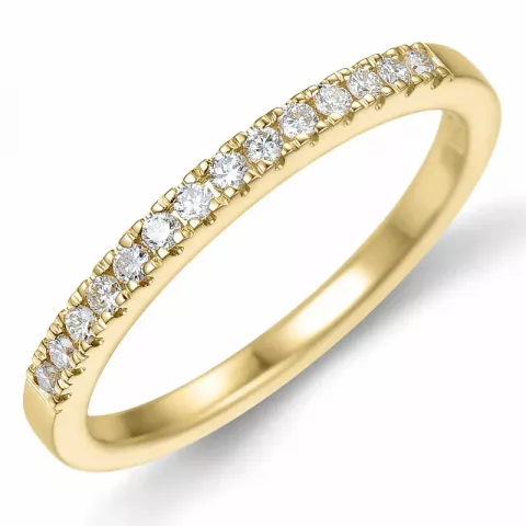 diamant mémoire ring in 14 karaat goud 0,15 ct