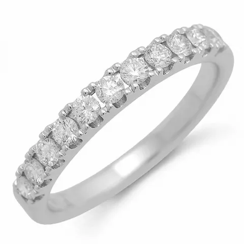 Diamant mémoire ring in 14 karaat witgoud 0,48 ct