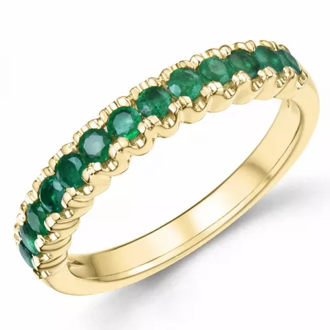 testsieraad smaragd ring in 14 karaat goud 