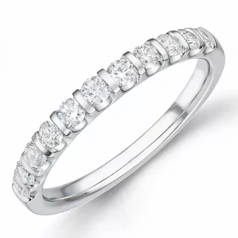 diamant mémoire ring in 14 karaat witgoud 0,50 ct