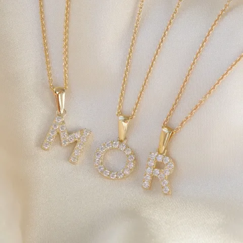 letter r hanger in 8 karaat goud - My Letter